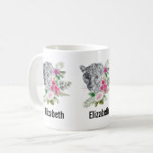 Het mooie portret van de Leopard-kop in de Waterve Koffiemok (Voorkant links)