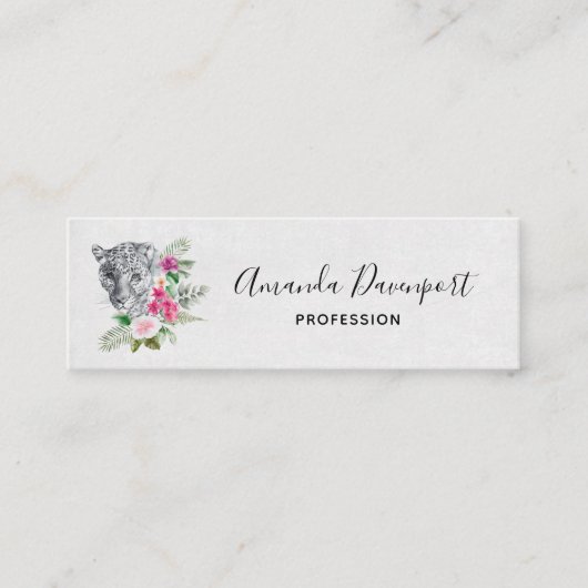 Het mooie portret van de Leopard-kop in de Waterve Mini Visitekaartje (Voorkant)