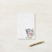 Het mooie portret van de Leopard-kop in de Waterve Post-it® Notes (Op bureau)