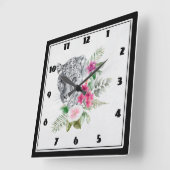 Het mooie portret van de Leopard-kop in de Waterve Vierkante Klok (Hoek)