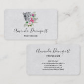 Het mooie portret van de Leopard-kop in de Waterve Visitekaartje (Voorkant / Achterkant)