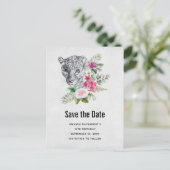 Het mooie portret van het Leopard Hoofd bewaart de Uitnodiging Briefkaart (Staand voorkant)