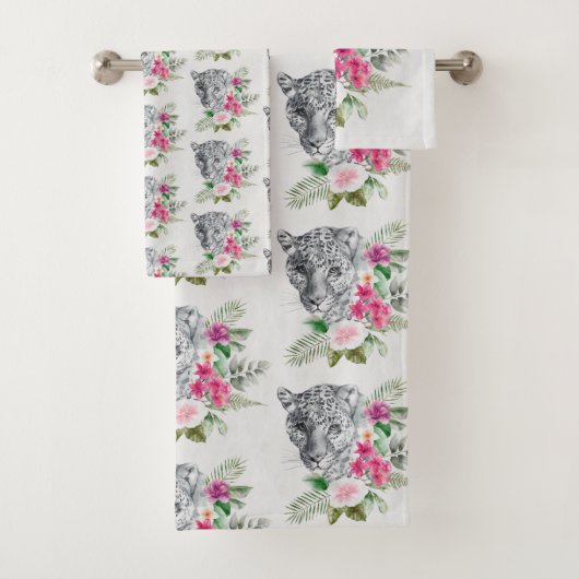 Het mooie portretpatroon van de Leopard Bad Handdoek (Insitu)