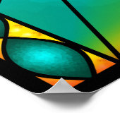 Het mooie Poster van het  van de Glas in lood van  (Hoek)