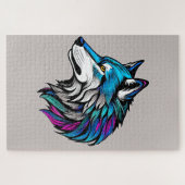 Het mooie profiel van een wolf legpuzzel (Horizontaal)