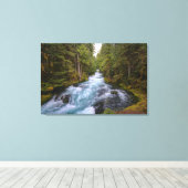 Het mooie Roaring-bos van bomen Canvas Afdruk (Insitu (Houten vloer))