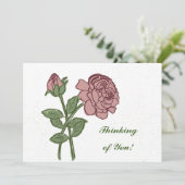 Het mooie Roos Floral Pattern denken aan jou! Kaart (Staand voorkant)