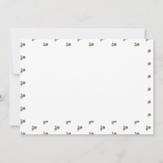 Het mooie Roos Floral Pattern denken aan jou! Kaart (Achterkant)