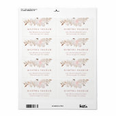 Het mooie Roos-monogram van Cream Etiket (Full Sheet)