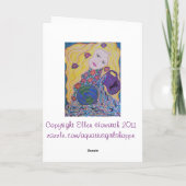 Het mooie Roze nam de Kaart van de Nota van de (Achterkant)