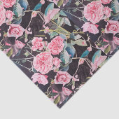 Het mooie roze rozen Waterverf Floral Pattern Tissuepapier (Detail)