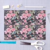 Het mooie roze rozen Waterverf Floral Pattern Tissuepapier (Craft)