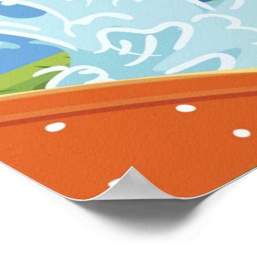 Het mooie Songkran-festival dat het water doorkrui Poster (Hoek)