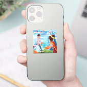 Het mooie Songkran-festival dat het water doorkrui Sticker (Telefoon)