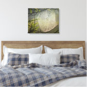 Het mooie Spider Web in het bos op Canvas Afdruk (Insitu (Slaapkamer))