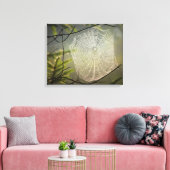Het mooie Spider Web in het bos op Canvas Afdruk (Insitu (Woonkamer))