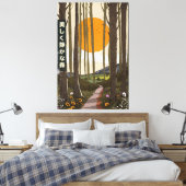 Het mooie stille bos canvas afdruk (Insitu (Slaapkamer))