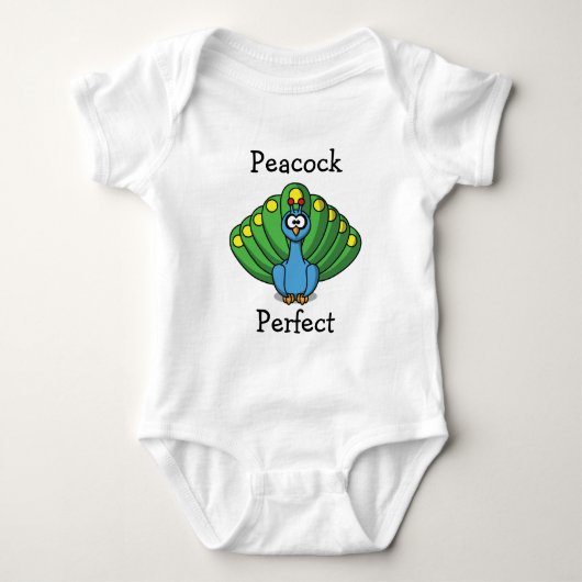 Het mooie T - shirt van het Baby van de Pauw (Voorkant)