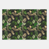 Het mooie thema Green en Gold Safari Inpakpapier Vel (Voorkant)