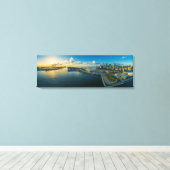 Het mooie Uitzicht van Panorama aan de kust van Fl Canvas Afdruk (Insitu (Houten vloer))