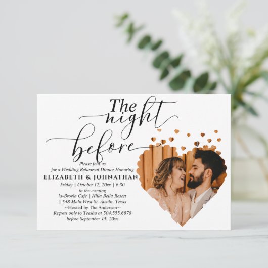 Het mooie van de nacht voor het repetitief eten kaart (Staand voorkant)