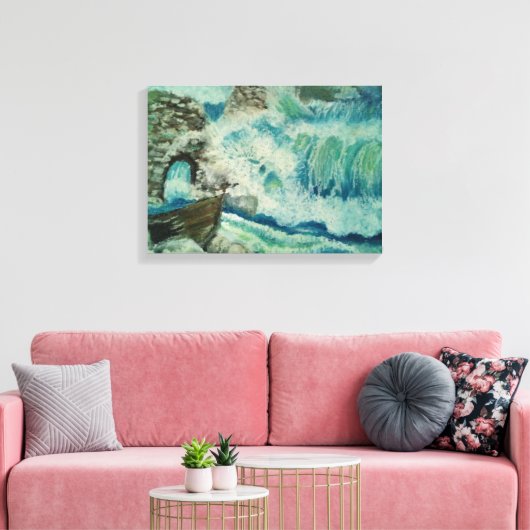 Het mooie van een sterk surf canvas afdruk (Insitu (Woonkamer))