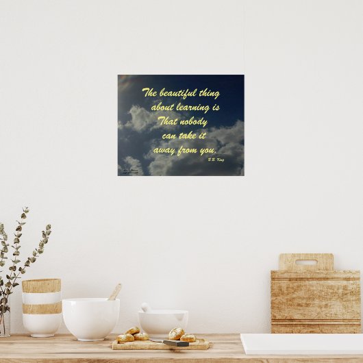 HET MOOIE VAN HET LEREN B.B.KING POSTER (Keuken)