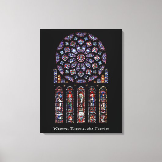 Het mooie Venster van het Roos van het Kathedraal Canvas Afdruk (Voorkant)