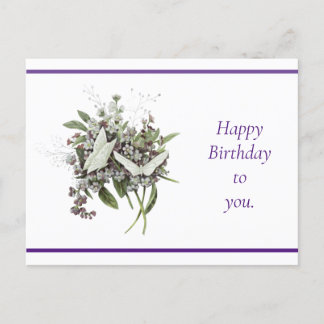 Het mooie Vintage Floral Birthday Briefkaart