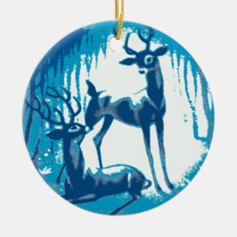 Het mooie Vintage Rendier van het Midden van de Keramisch Ornament