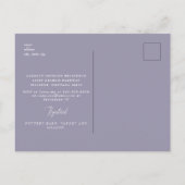 Het mooie Vrijgezellenfeest van Elegant Lavender Uitnodiging Briefkaart (Achterkant)