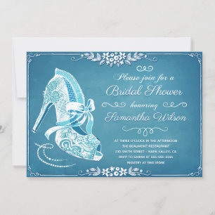 Het mooie Vrijgezellenfeest van Lace Bride-schoene Kaart