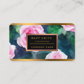 Het mooie Waterverf roze roze Collectie van Trendy Visitekaartje (Voorkant)