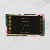 Het mooie Waterverf roze roze Collectie van Trendy Visitekaartje (Achterkant)