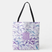 Het mooie Waterverf vogelpatroon Tote Bag (Voorkant)
