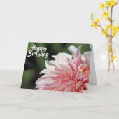 Het mooie Wenskaart van de Dahlia van de Zomer Kaart (Gele Bloem)