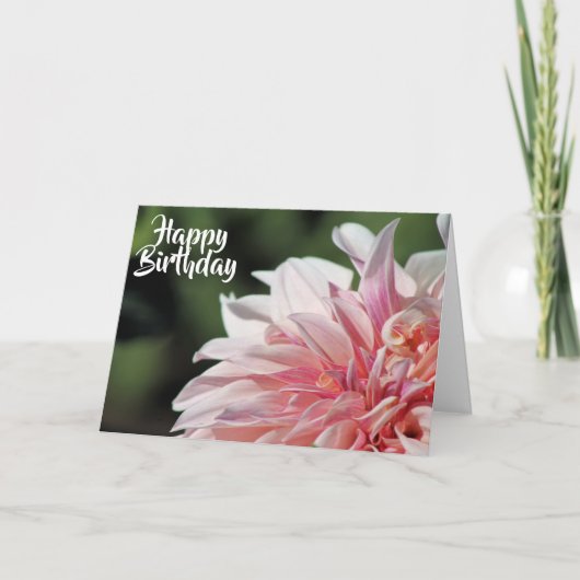 Het mooie Wenskaart van de Dahlia van de Zomer Kaart (Voorkant)