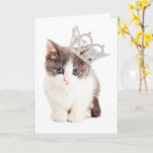 Het mooie Wenskaart van het Katje van de Prinses Kaart (Gele Bloem)