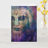 Het mooie Wenskaart van het Masker van de Kaart (Gele Bloem)