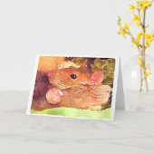 Het mooie Wenskaart van Ratten Kaart (Gele Bloem)