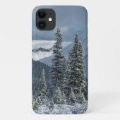 Het mooie winterlandschap - bergen bomen sneeuw Case-Mate iPhone case (Achterkant)