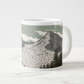 Het mooie winters ski landschap grote koffiekop (Voorkant rechts)