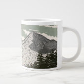 Het mooie winters ski landschap grote koffiekop (Rechts)