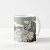 Het mooie winters ski landschap koffiemok (Voorkant rechts)