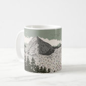 Het mooie winters ski landschap koffiemok (Voorkant links)