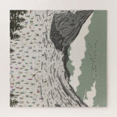 Het mooie winters ski landschap legpuzzel (Horizontaal)