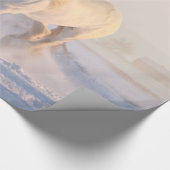 Het mooie witte paard Galloping in de sneeuw Cadeaupapier (Hoek)