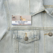 Het mooie witte paard Galloping in de sneeuw Naamplaatje (In situ)