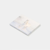 Het mooie witte paard Galloping in de sneeuw Post-it® Notes (Schuin)