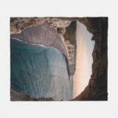 Het mooie Zee landschap Fleece Deken (Voorkant (Horizontaal))